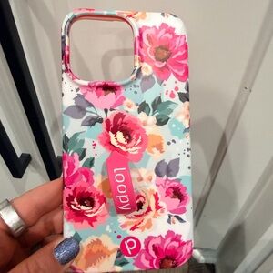 Loopy Case Vibrant Floral Phone Cover - Pink and Blue